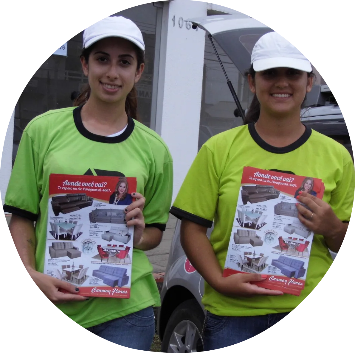 Registro da ação promocional Carmem Flores